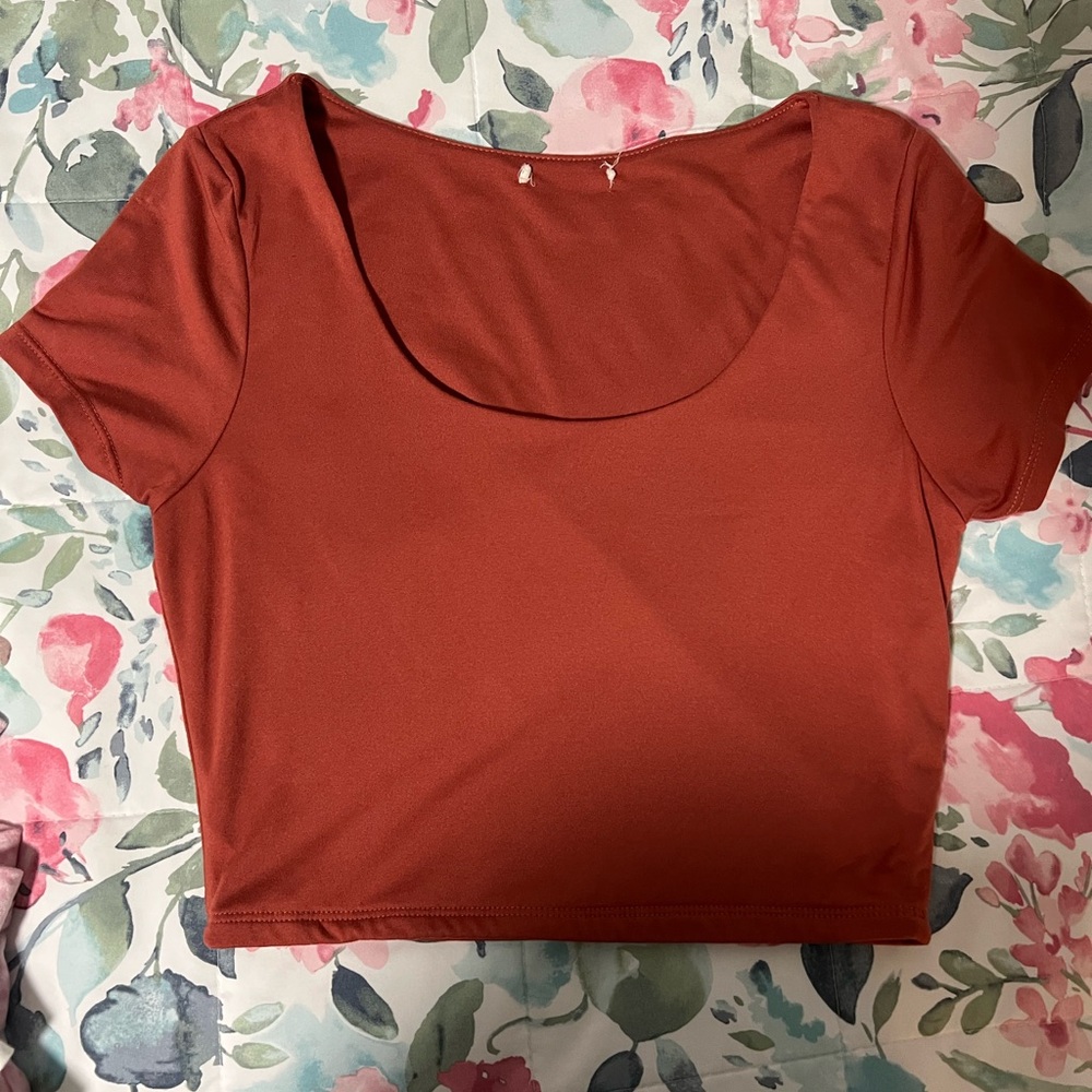 Women's Light Red Crop Top